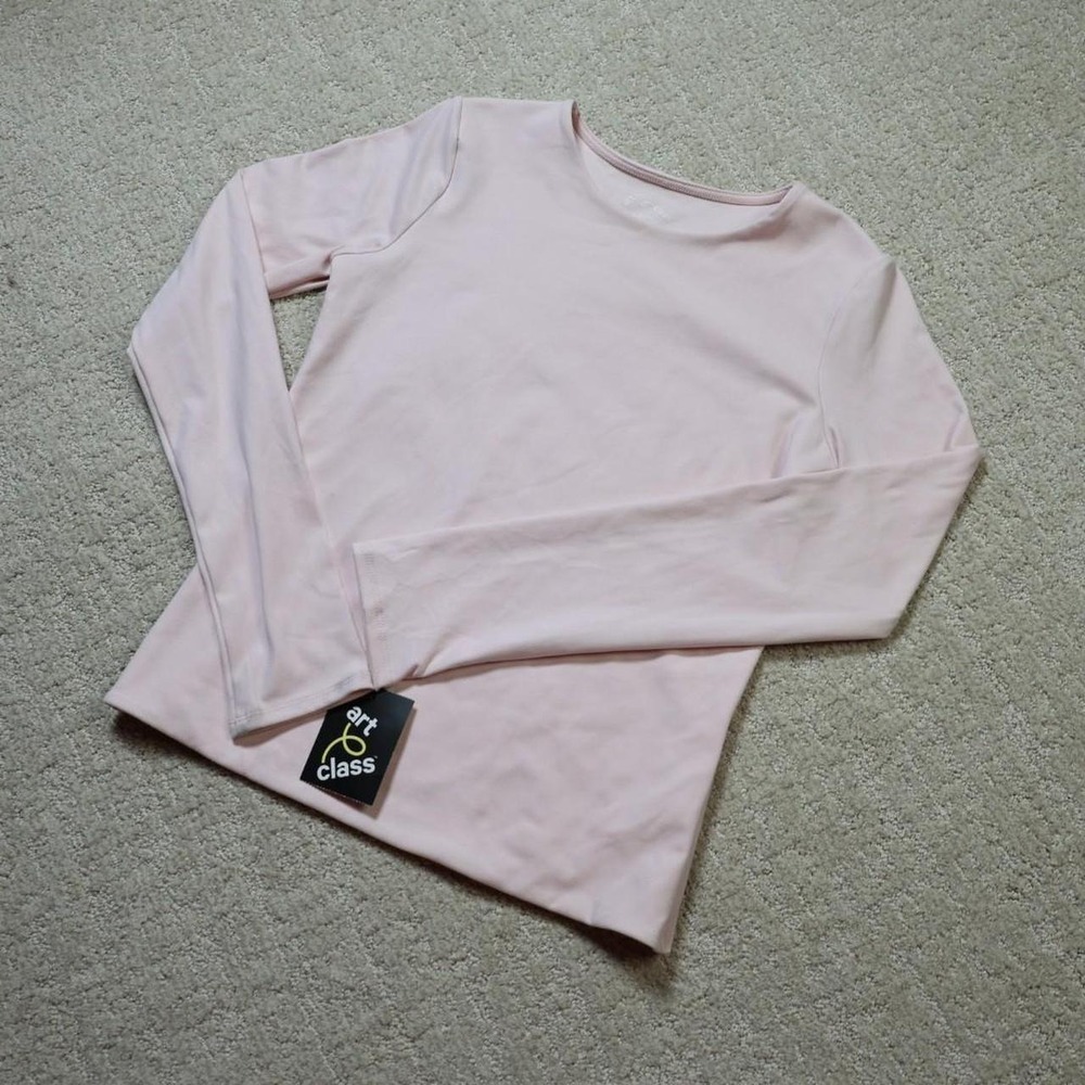Art Class Girls pink stretchy long sleeve top. Size XL (14)